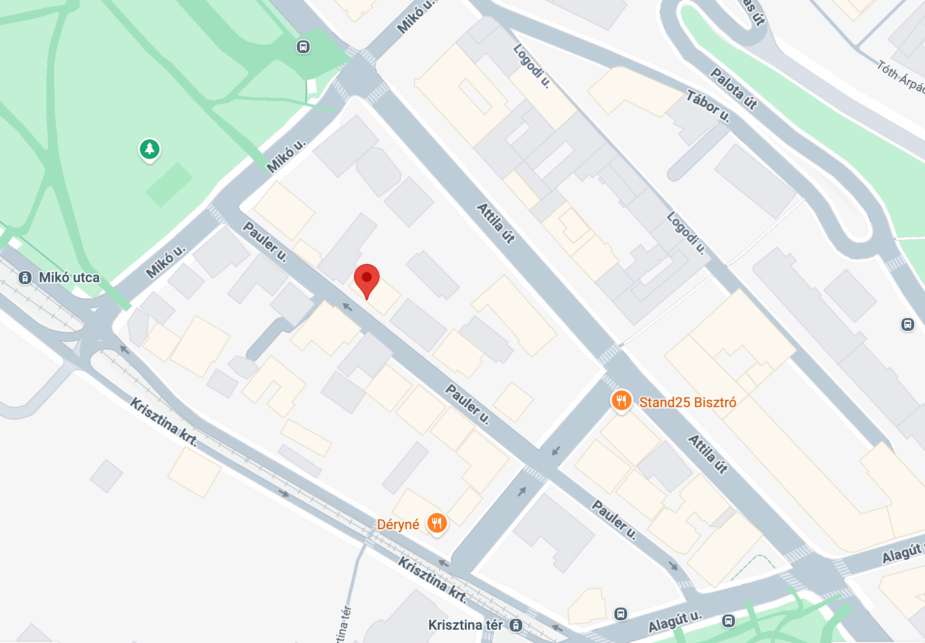 Térkép — 1013 Budapest, Pauler utca 15.